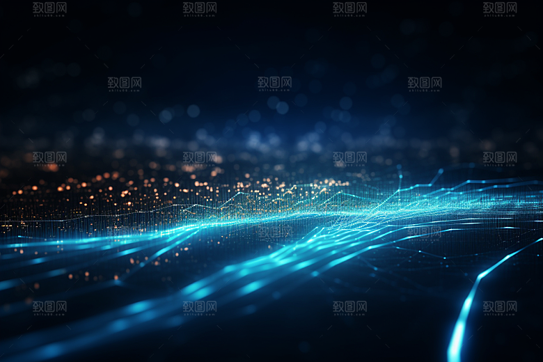 科技抽象光影幻灯片背景