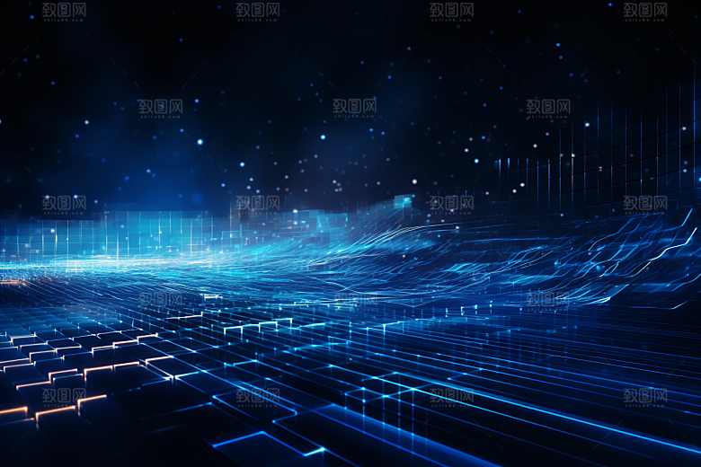 科技深色抽象幻灯片背景