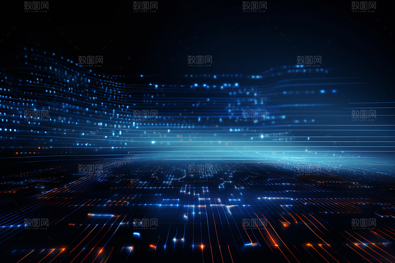 科技数字化抽象幻灯片背景
