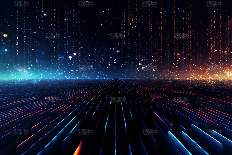 科技信息技术深色幻灯片背景