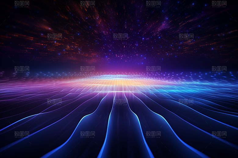 科技光束信息技术幻灯片背景