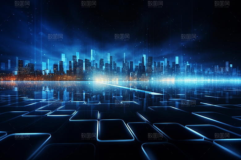 科技数字化未来幻灯片背景