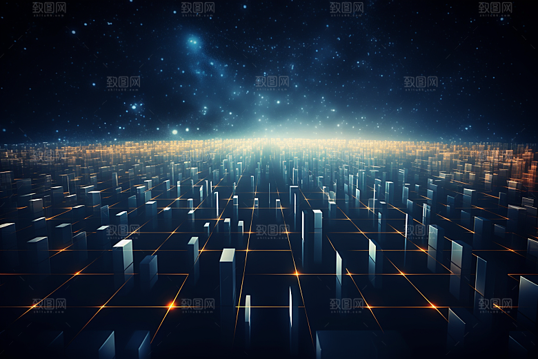 科技光束数字化幻灯片背景