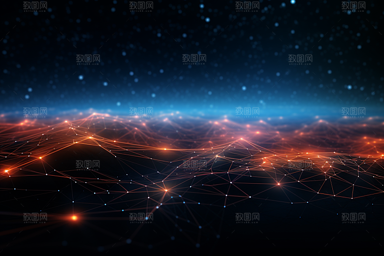 科技数字化光束幻灯片背景