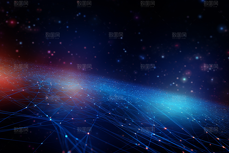 科技科幻光影幻灯片背景