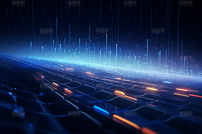 科技光束信息技术幻灯片背景