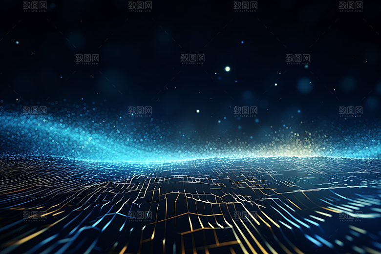 科技光束光影幻灯片背景
