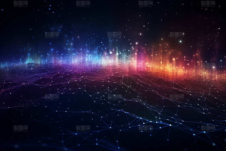 科技数字化光效幻灯片背景