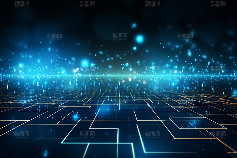 科技信息技术科幻幻灯片背景