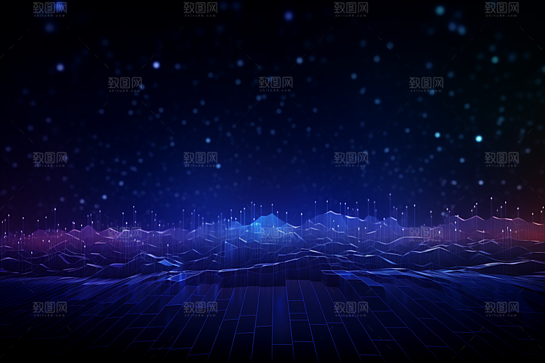 科技光效信息技术幻灯片背景