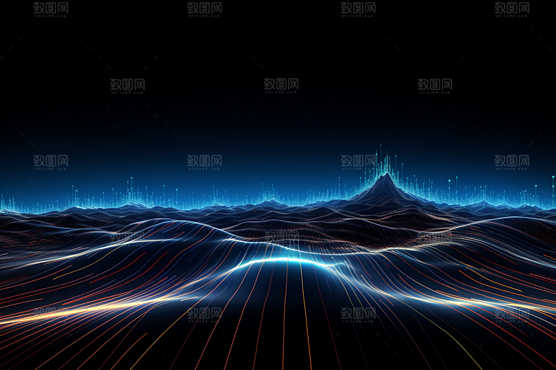 科技数字化光效幻灯片背景