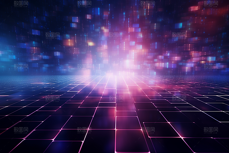 科技光束信息技术幻灯片背景