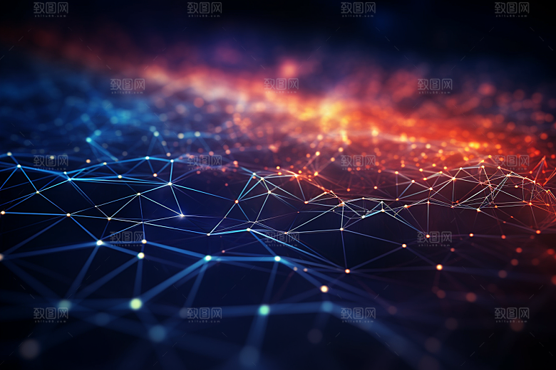 科技数字化光影幻灯片背景
