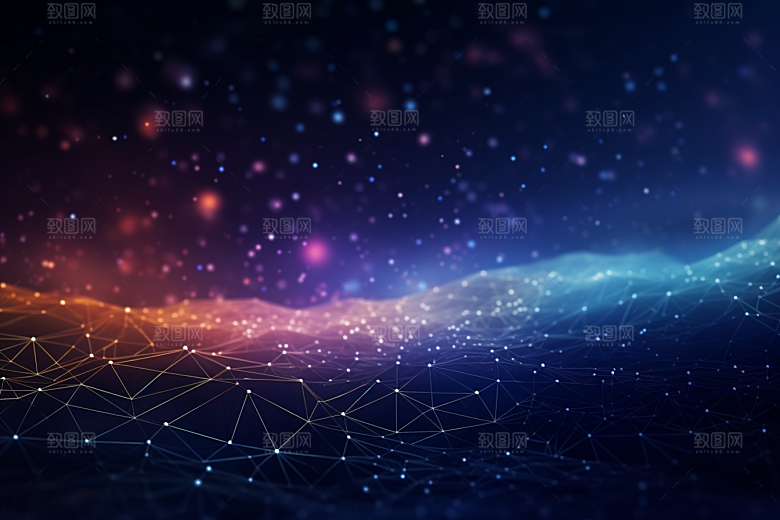 科技信息技术光束幻灯片背景
