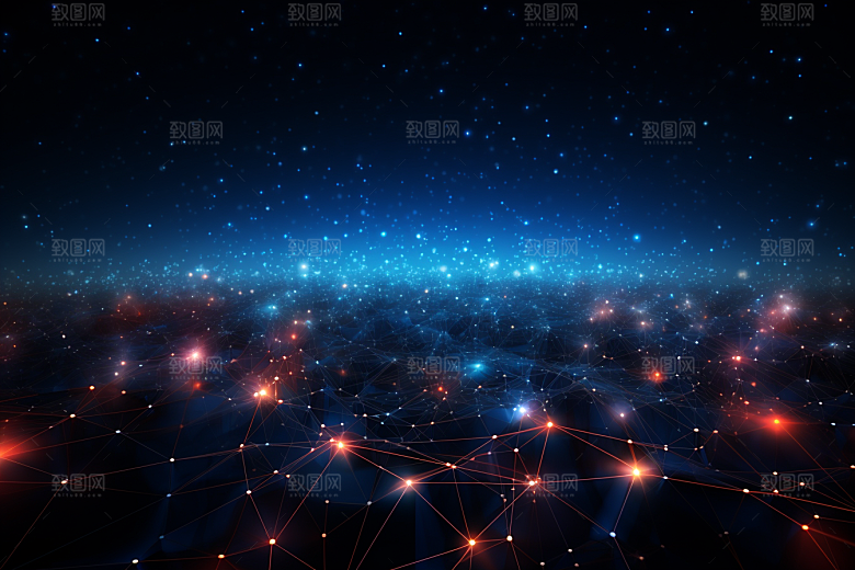 科技光束深色幻灯片背景