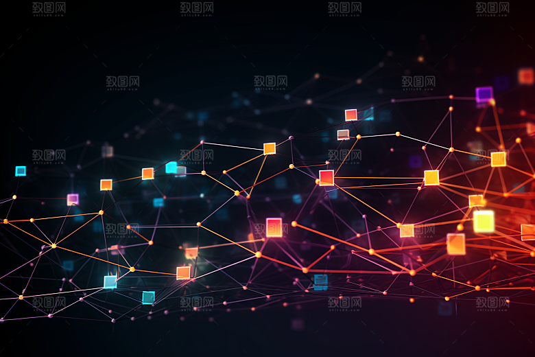 科技抽象光效幻灯片背景