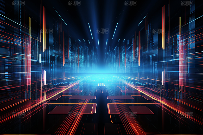 科技信息技术未来幻灯片背景