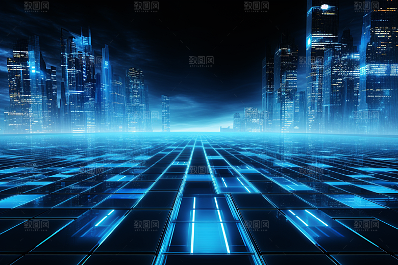 科技信息技术数字化幻灯片背景