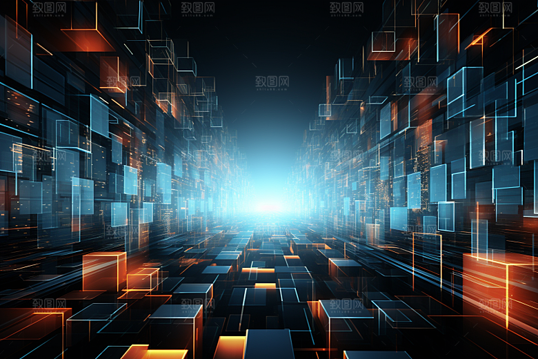 科技光束光效幻灯片背景
