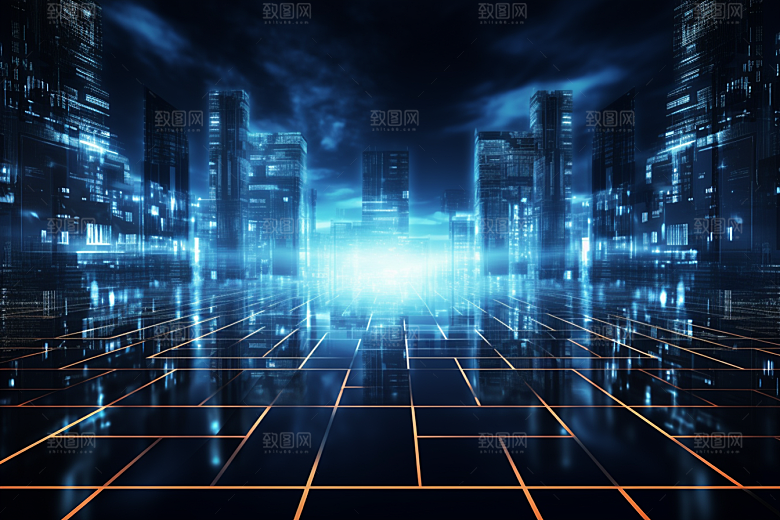 科技科幻数字化幻灯片背景
