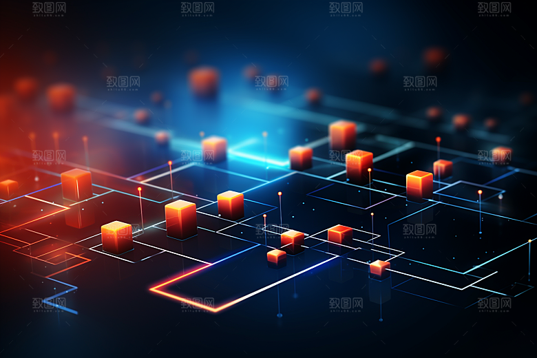科技抽象数字化幻灯片背景