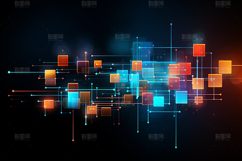 科技数字化深色幻灯片背景