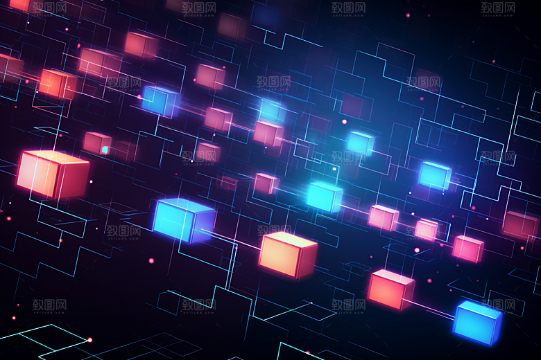 科技深色数字化幻灯片背景