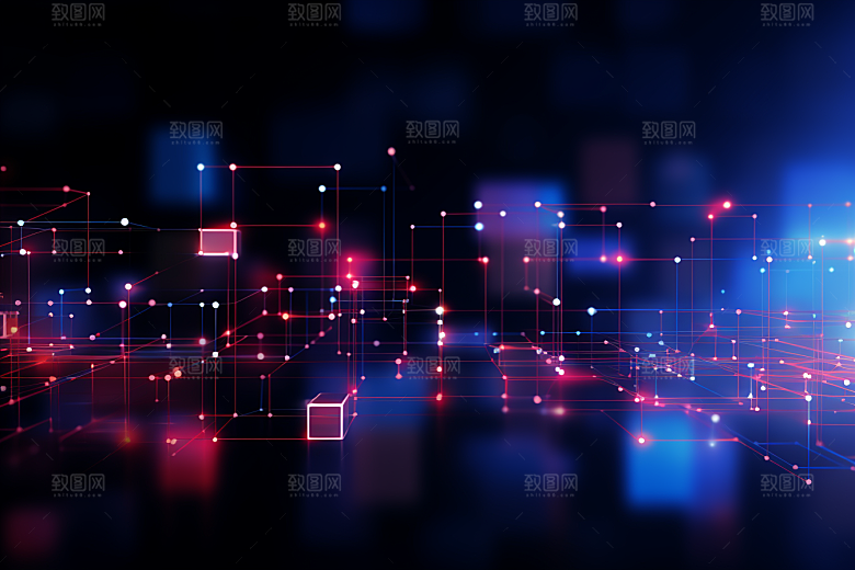 科技数字化光影幻灯片背景