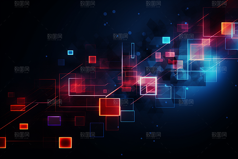 科技光效数字化幻灯片背景