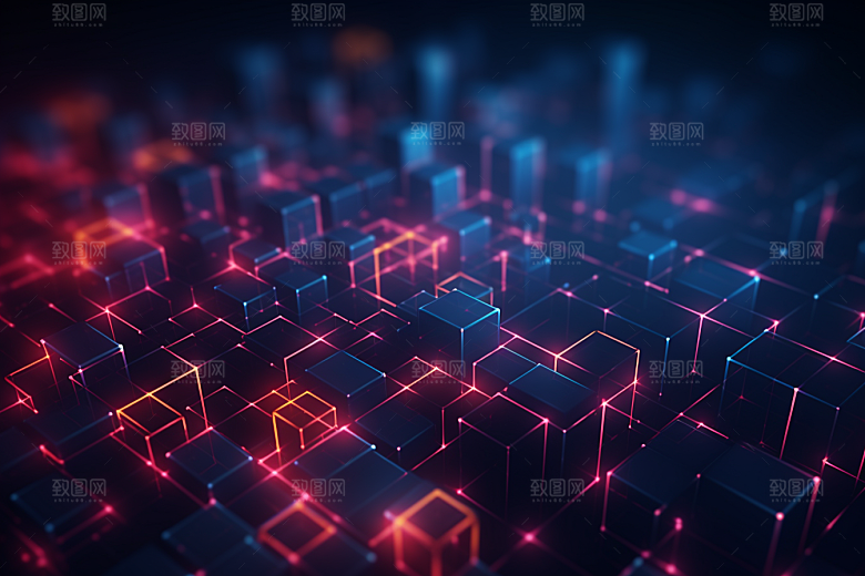 科技数字化抽象幻灯片背景