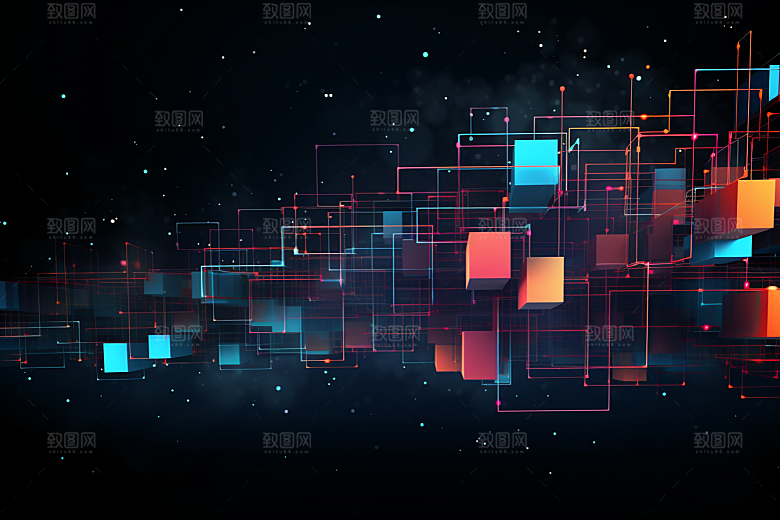 科技未来数字化幻灯片背景