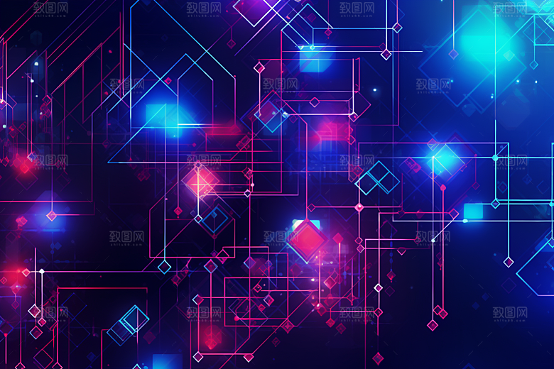 科技光束信息技术幻灯片背景