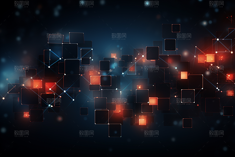 科技数字化光影幻灯片背景