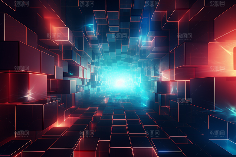 科技数字化深色幻灯片背景