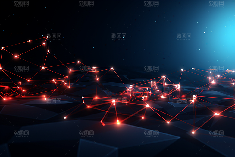 科技光影深色幻灯片背景