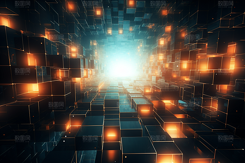 科技信息技术数字化幻灯片背景