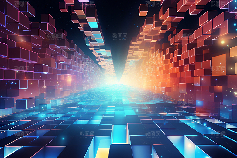 科技信息技术未来幻灯片背景