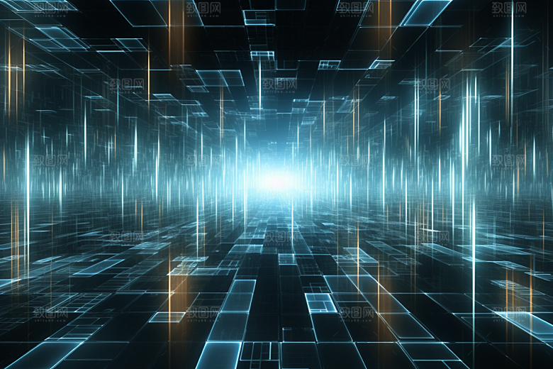 科技信息技术深色幻灯片背景