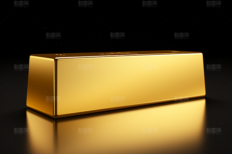 黄金金块理财产品素材