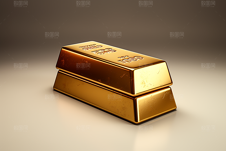 黄金贵金属金块素材