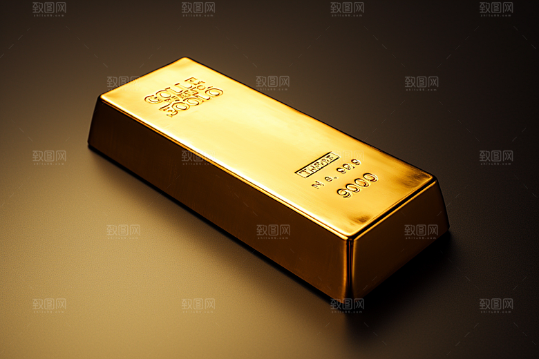 黄金金块理财产品素材