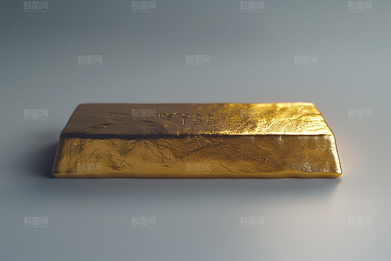 黄金金块理财产品素材