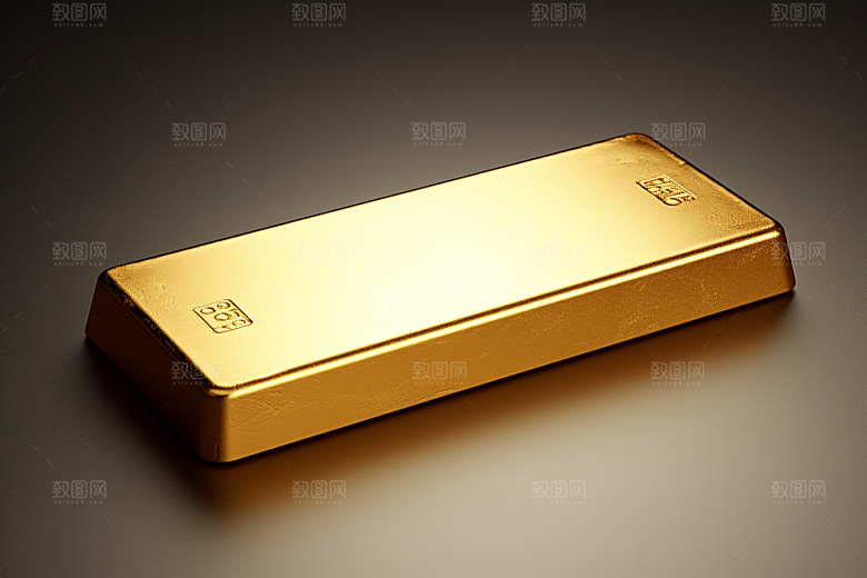 黄金金块理财产品素材