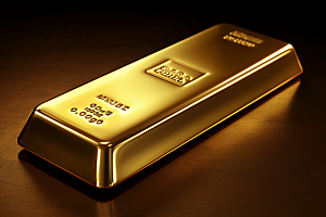 黄金贵金属金块素材