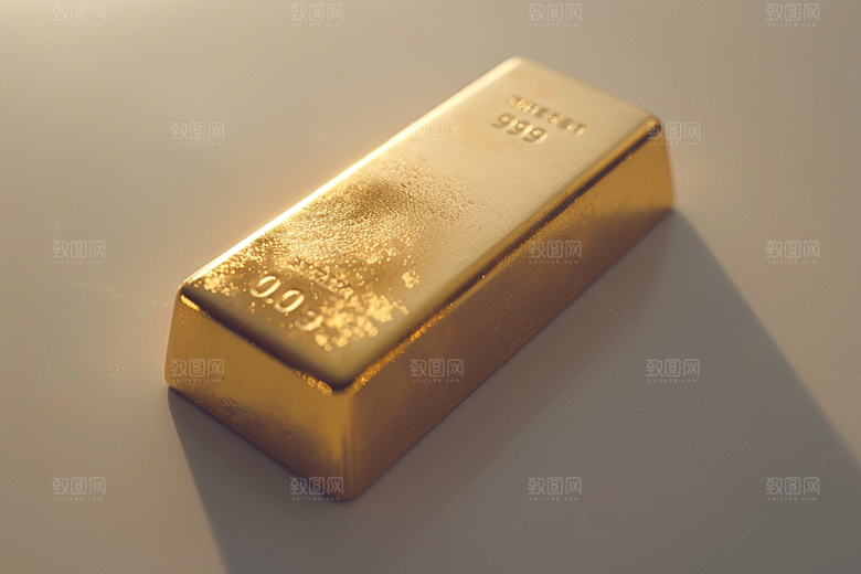 黄金金块理财产品素材