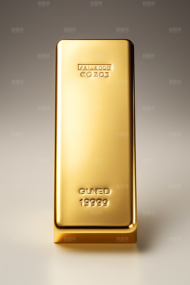 黄金贵金属金块素材