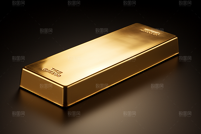 黄金理财产品金砖素材