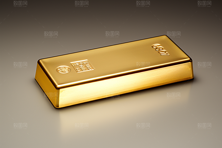 黄金金块财富素材