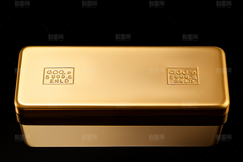 黄金贵金属金砖素材