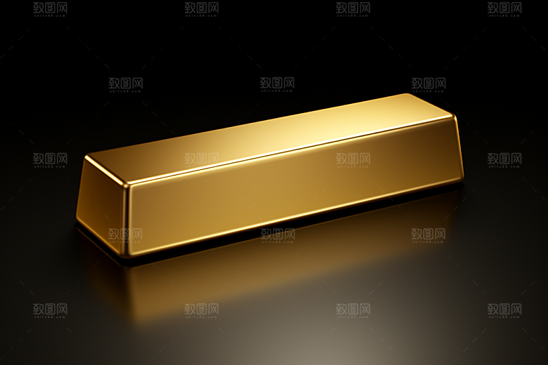 黄金金块理财产品素材